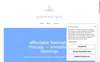 Clarity Counseling website