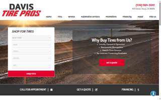 Davis Tire Pros website