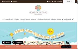 Growing Healthy Seasons Therapy Services (Davis Clinic) website