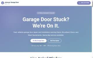 Johnson Garage Door Repair of Davis website