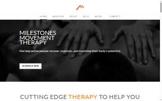Milestones Movement Therapy website