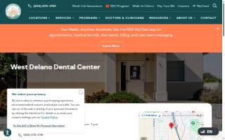 Clinica Sierra Vista - West Delano Dental Center website