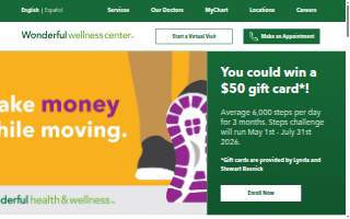 Wonderful Wellness Center (for Company Employee and Dependents) website