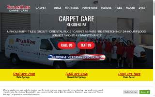 Steam King Carpet Care of Desert Hot Springs website