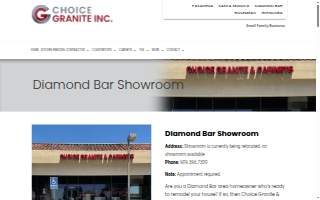 Choice Granite & Kitchen Cabinets of Diamond Bar website