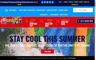 Bounce Time Party Rentals website
