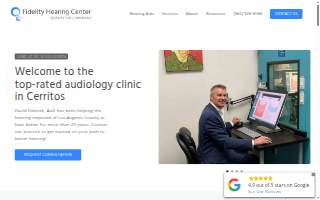 Fidelity Hearing Center website