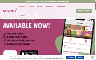 Nevera Juice Bar Downey website