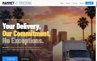 Mammet Trucking of Duarte website