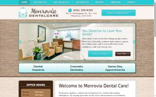 Monrovia Dentalcare of Duarte website