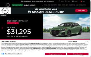 Dublin Nissan website