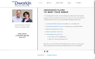 Dworkin Insurance Services website