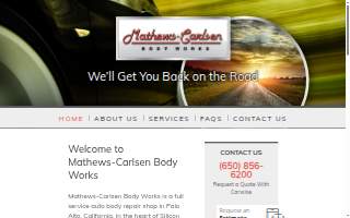 Mathews-Carlsen Body Works of East Palo Alto website