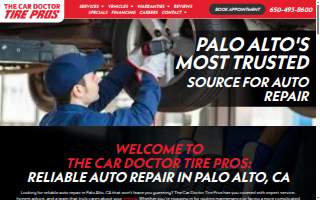 The Car Doctor Tire Pros of East Palo Alto website
