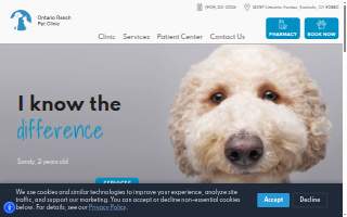 Ontario Ranch Pet Clinic website