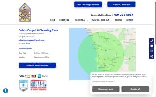 Cole's Carpet & Cleaning Care website