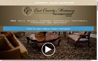 East County Mortuary & Cremation Services website