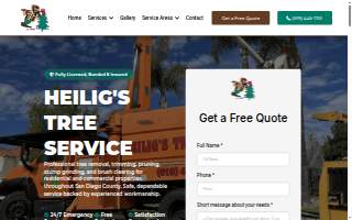Heilig's Tree Service website