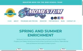 Momentum Tutoring of El Cajon website