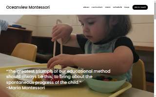 Ocean View Montessori Day Care website