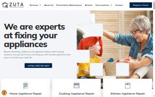 Zuta Appliance Repair website