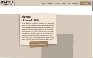 Movers El Dorado Hills website