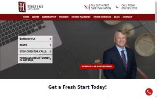 Hedtke law Group - Bankruptcy Attorney Arcadia website
