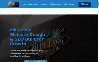 Blue Frog Web Design website