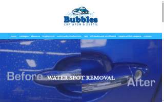 Bubbles Car Wash & Detail website