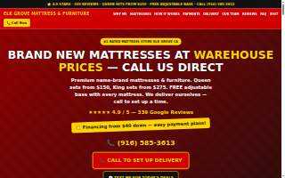 Elk Grove Mattresses website
