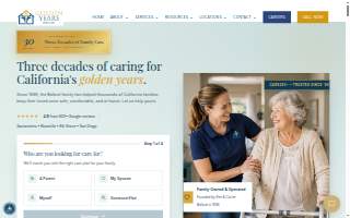 Golden Years Home Care of Elk Grove website