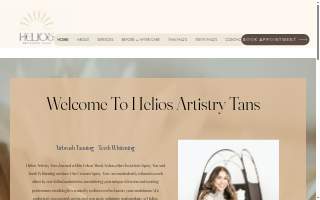 Helios Artistry Tans website