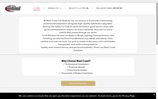 WestCoast Car Audio & Tint of Elk Grove website