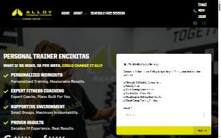 Alloy Personal Training Encinitas website
