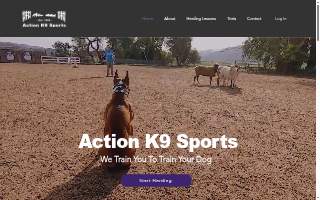 Action K9 Sports website