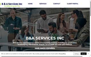B&A Services Inc website