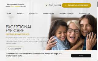 Haug Optometry Escondido website
