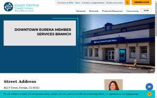 Coast Central Credit Union Eureka Downtown website