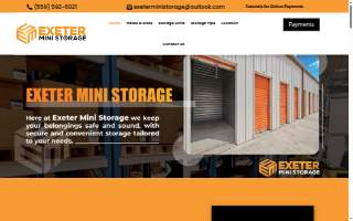 Exeter Mini Storage website