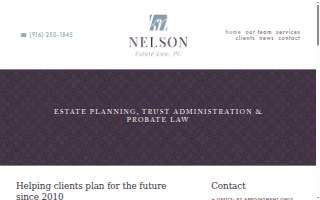Nelson Estate Law, PC of Fair Oaks website