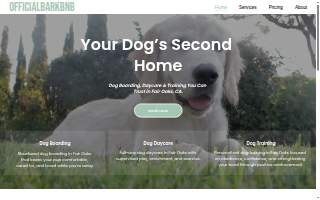 officialbarkbnb of Fair Oaks website