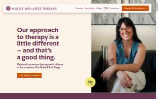 Whole Wellness Therapy - Fair Oaks website