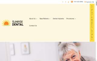 Sunrise Dental and Implant Center website