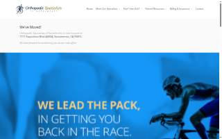 Orthopedic Specialists of Sacramento website