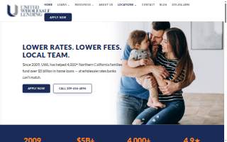United Wholesale Lending of Sacramento website