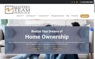 Masters Team Mortgage website