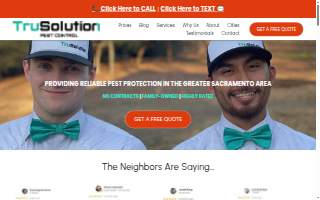 TruSolution Pest Control website