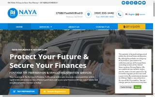 Naya Insurance & Tax Services website