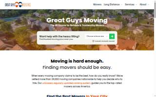 Town & Country Moving & Storage website