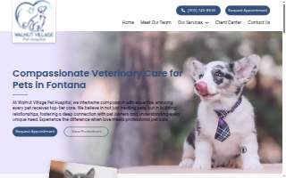 Walnut Village Pet Hospital website